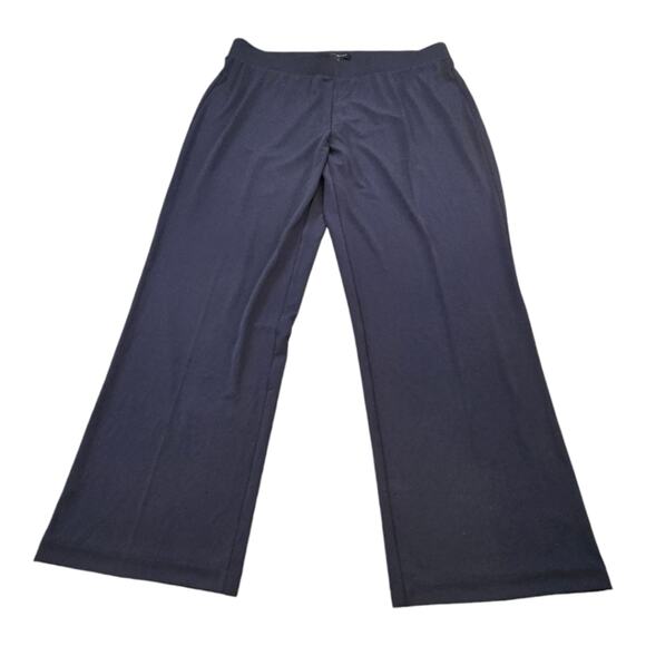 TALBOTS Navy Blue Pull On Stretch Comfy‎ Straight Leg Pants pLUS sIZE 2X New! - Picture 7 of 11